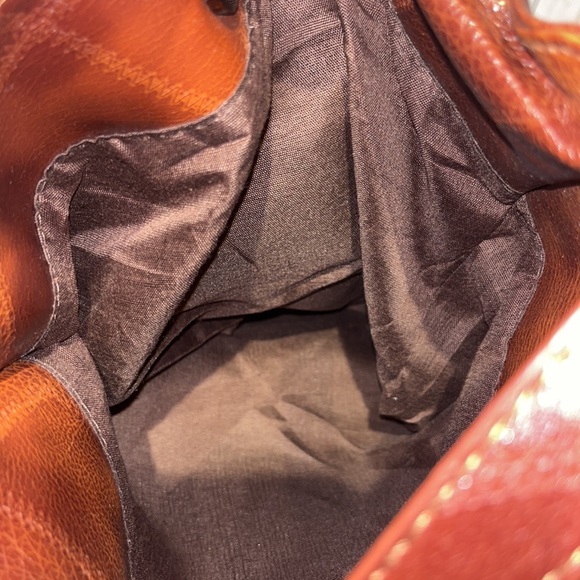 Jing Pin Pi Ju Brown Patchwork Leather Shoulder Bag - Picture 5 of 6